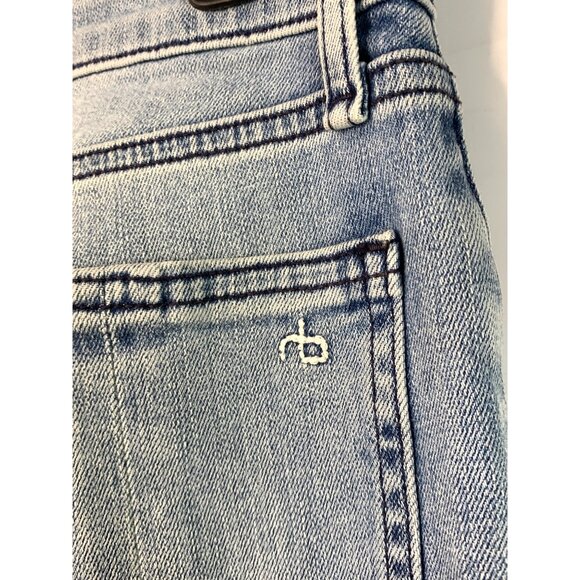 Rag & Bone Nina High-Rise Skinny Jeans Size 26 Distressed Hem Sailor Town 7377 - Picture 11 of 12